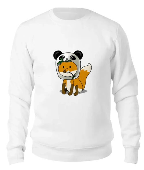 Заказать свитшот в Москве. Женский свитшот хлопковый Лисенок панда от Little Pets - готовые дизайны и нанесение принтов.