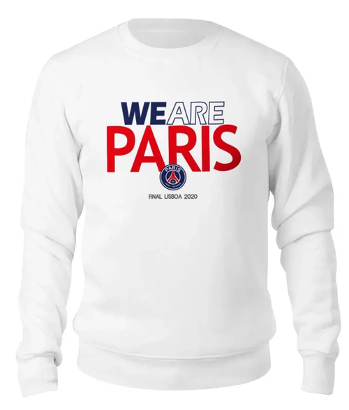 Заказать свитшот в Москве. Женский свитшот хлопковый PSG | We Are Paris (2021/22) от 0x000000123 - готовые дизайны и нанесение принтов.