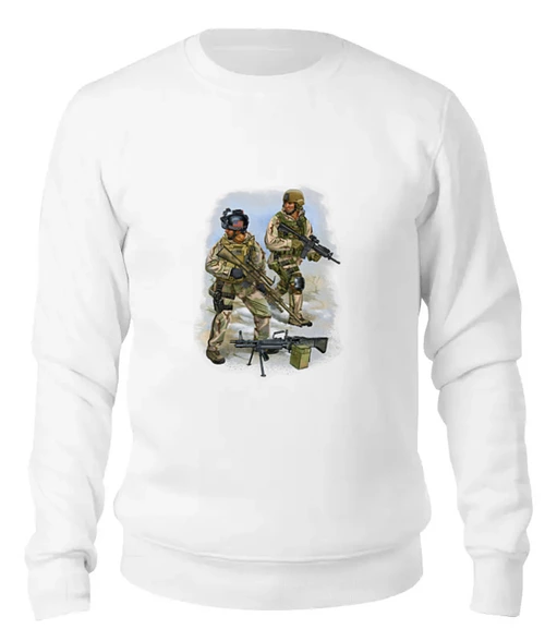 Заказать свитшот в Москве. Женский свитшот хлопковый US Army от Leichenwagen - готовые дизайны и нанесение принтов.
