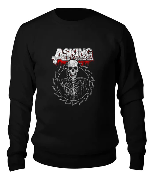 Заказать свитшот в Москве. Женский свитшот хлопковый Asking Alexandria от Серега Шнайдер - готовые дизайны и нанесение принтов.