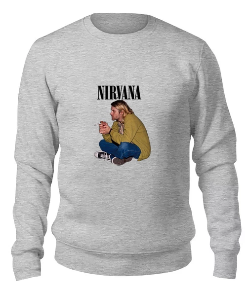 Заказать свитшот в Москве. Женский свитшот хлопковый Nirvana Kurt Cobain  от rancid - готовые дизайны и нанесение принтов.