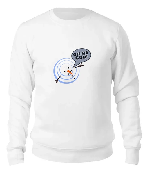 Заказать свитшот в Москве. Женский свитшот хлопковый Снеговик от gopotol - готовые дизайны и нанесение принтов.