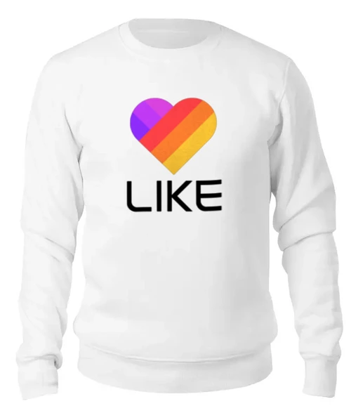 Заказать свитшот в Москве. Женский свитшот хлопковый Like  от DESIGNER   - готовые дизайны и нанесение принтов.