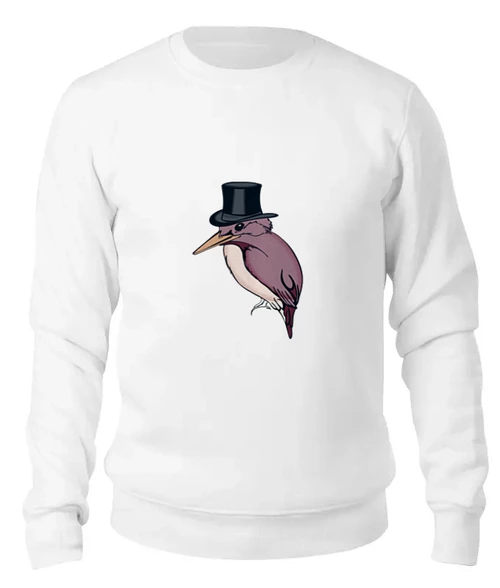 Заказать свитшот в Москве. Женский свитшот хлопковый Hipster bird от frau - готовые дизайны и нанесение принтов.