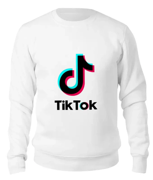 Заказать свитшот в Москве. Женский свитшот хлопковый TikTok  от DESIGNER   - готовые дизайны и нанесение принтов.