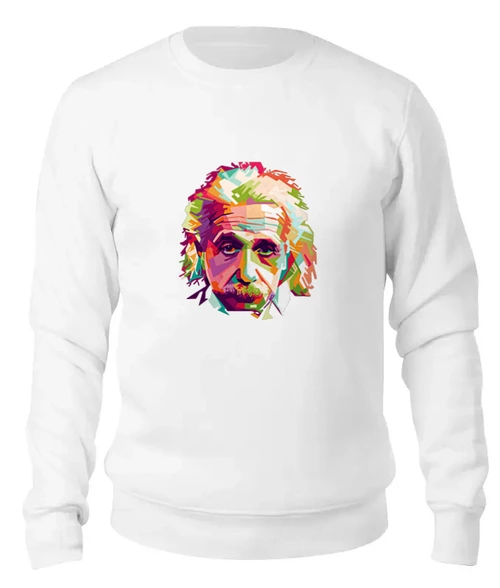 Заказать свитшот в Москве. Женский свитшот хлопковый Альберт Эйнштейн (Albert Einstein) от coolmag - готовые дизайны и нанесение принтов.