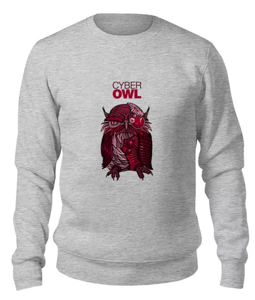 Заказать свитшот в Москве. Женский свитшот хлопковый Cyber Owl от Leichenwagen - готовые дизайны и нанесение принтов.