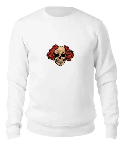 Заказать свитшот в Москве. Женский свитшот хлопковый Mrs. Skull от Антон Величко - готовые дизайны и нанесение принтов.