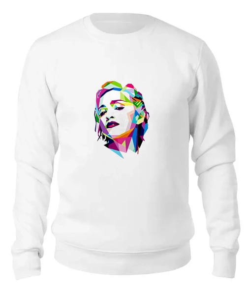 Заказать свитшот в Москве. Женский свитшот хлопковый Мадонна (Madonna) от coolmag - готовые дизайны и нанесение принтов.