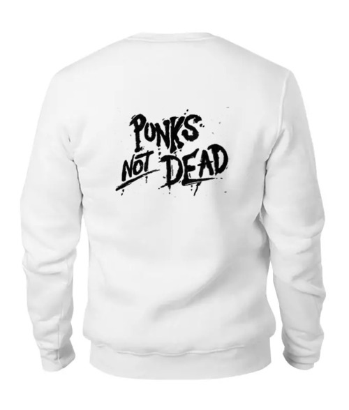 Заказать свитшот в Москве. Женский свитшот хлопковый Punks Not Dead от Leichenwagen - готовые дизайны и нанесение принтов.