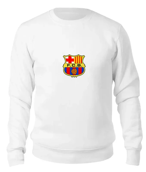 Заказать свитшот в Москве. Женский свитшот хлопковый Futbol Club Barcelona от KinoArt - готовые дизайны и нанесение принтов.