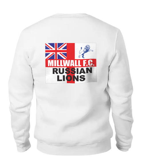 Заказать свитшот в Москве. Женский свитшот хлопковый Millwall MSC Russia двусторонняя худи от Millwall Supporters Club Russia - готовые дизайны и нанесение принтов.