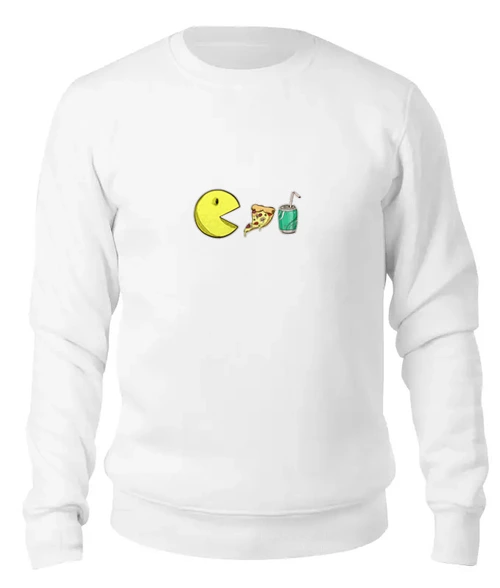 Заказать свитшот в Москве. Женский свитшот хлопковый pacman от 4erta - готовые дизайны и нанесение принтов.