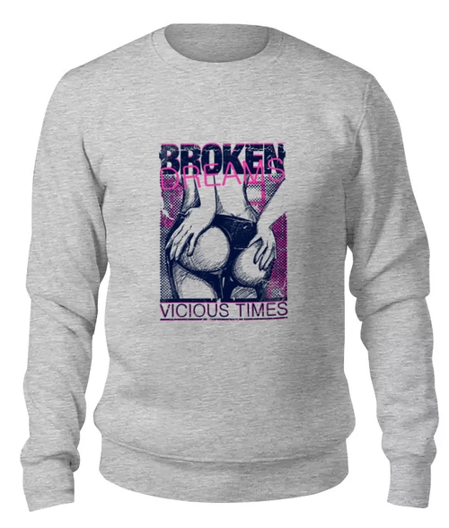 Заказать свитшот в Москве. Женский свитшот хлопковый broken dreams от denis01001 - готовые дизайны и нанесение принтов.