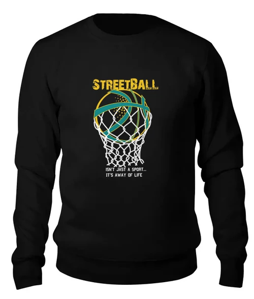Заказать свитшот в Москве. Женский свитшот хлопковый Streetball от nova_lada - готовые дизайны и нанесение принтов.