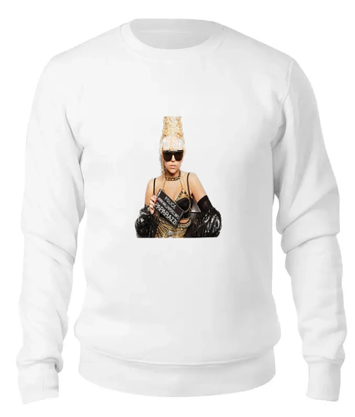 Заказать свитшот в Москве. Женский свитшот хлопковый Lady Gaga-Paparazzi от charmed - готовые дизайны и нанесение принтов.