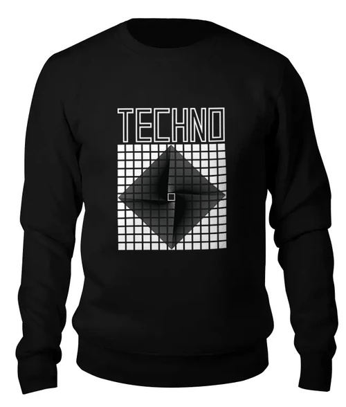 Заказать свитшот в Москве. Женский свитшот хлопковый Techno style от cubik art  - готовые дизайны и нанесение принтов.