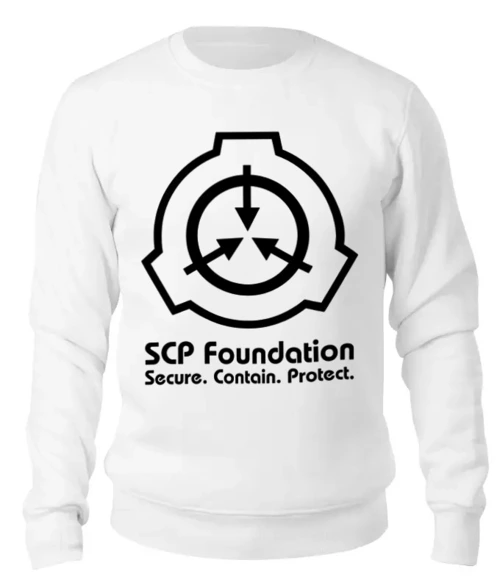 Заказать свитшот в Москве. Женский свитшот хлопковый SCP Foundation от geekbox - готовые дизайны и нанесение принтов.