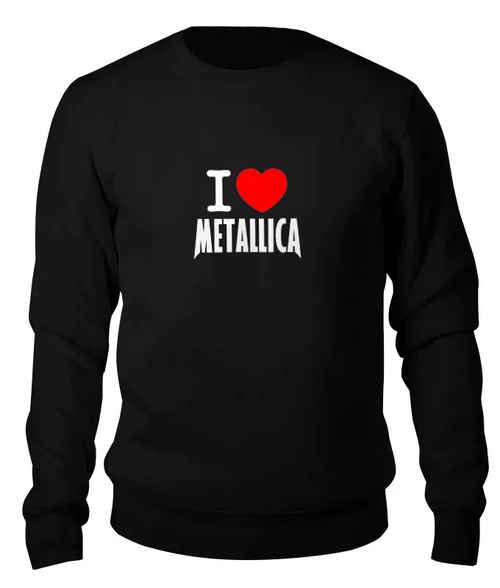 Заказать свитшот в Москве. Женский свитшот хлопковый «I love Metallica» от metallica - готовые дизайны и нанесение принтов.