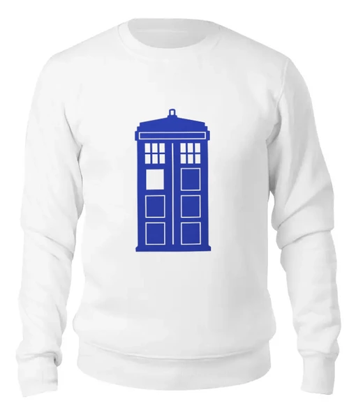 Заказать свитшот в Москве. Женский свитшот хлопковый Tardis (Тардис) от coolmag - готовые дизайны и нанесение принтов.