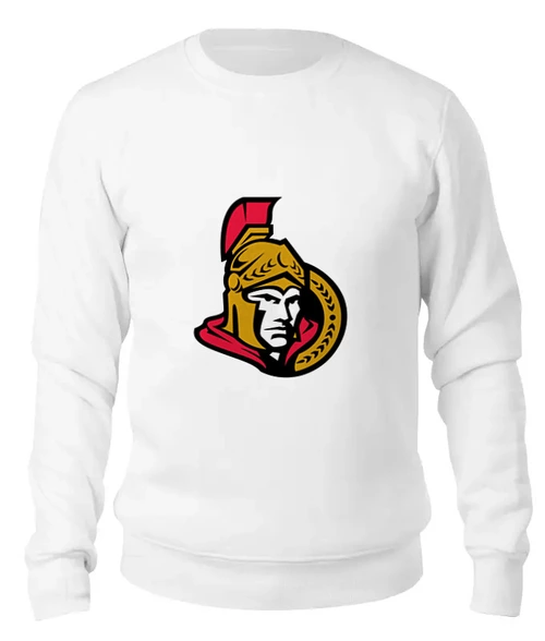 Заказать свитшот в Москве. Женский свитшот хлопковый Ottawa Senators от dobryidesign - готовые дизайны и нанесение принтов.