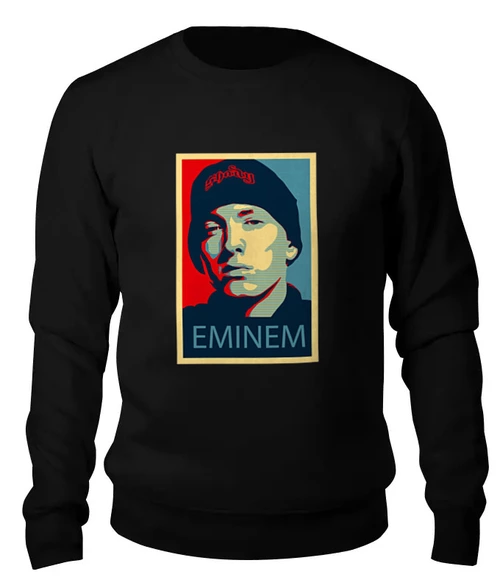 Заказать свитшот в Москве. Женский свитшот хлопковый Eminem от mrmaximus - готовые дизайны и нанесение принтов.