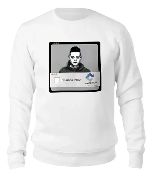 Заказать свитшот в Москве. Женский свитшот хлопковый MrRobot - Window от said_k@mail.ru - готовые дизайны и нанесение принтов.