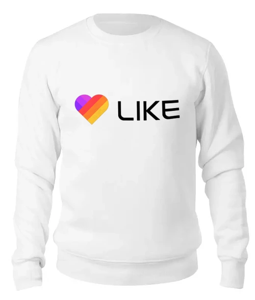 Заказать свитшот в Москве. Женский свитшот хлопковый Like  от DESIGNER   - готовые дизайны и нанесение принтов.