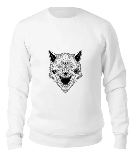Заказать свитшот в Москве. Женский свитшот хлопковый Серый волк от YellowCloverShop - готовые дизайны и нанесение принтов.