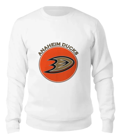Заказать свитшот в Москве. Женский свитшот хлопковый Anaheim Ducks от kspsshop - готовые дизайны и нанесение принтов.