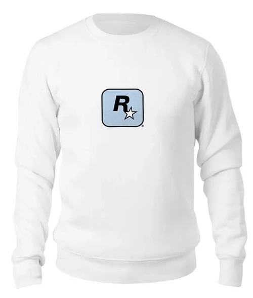 Заказать свитшот в Москве. Женский свитшот хлопковый Rockstar Light-Blue от GOOD PRINT - готовые дизайны и нанесение принтов.