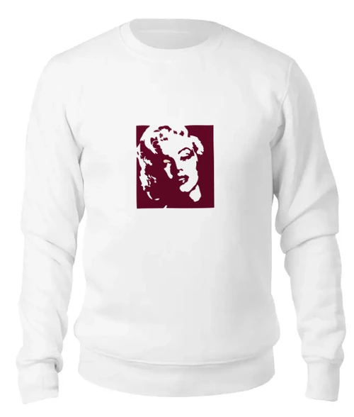 Заказать свитшот в Москве. Женский свитшот хлопковый Мэрилин Монро (Marilyn Monroe) от fanart - готовые дизайны и нанесение принтов.