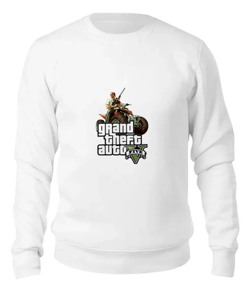 Заказать свитшот в Москве. Женский свитшот хлопковый GTA 5 Trevor от k.vseslav - готовые дизайны и нанесение принтов.