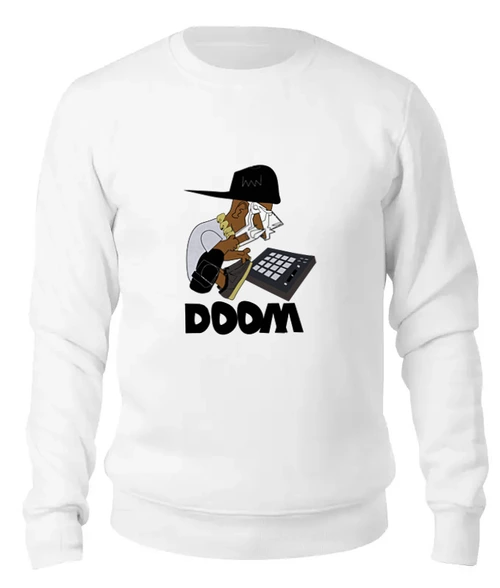 Заказать свитшот в Москве. Женский свитшот хлопковый MF Doom от originals - готовые дизайны и нанесение принтов.