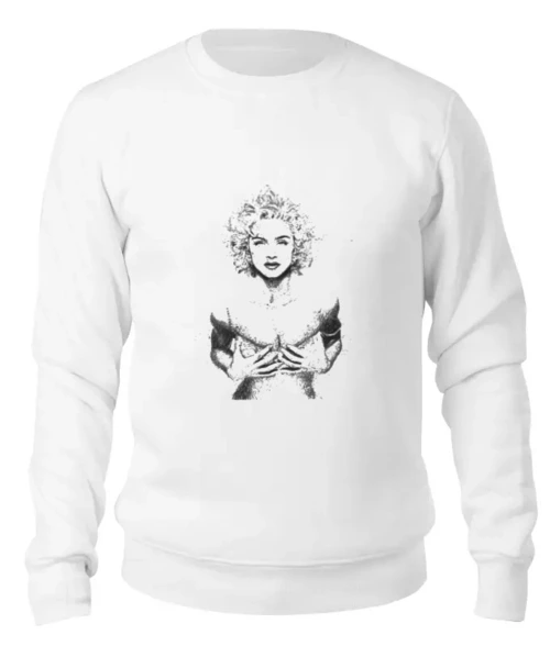Заказать свитшот в Москве. Женский свитшот хлопковый Мадонна от CoolDesign - готовые дизайны и нанесение принтов.