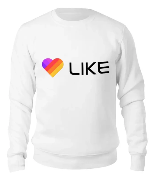 Заказать свитшот в Москве. Женский свитшот хлопковый Like  от DESIGNER   - готовые дизайны и нанесение принтов.