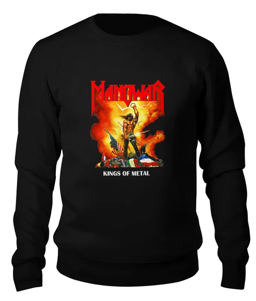 Заказать свитшот в Москве. Женский свитшот хлопковый Manowar Band от Leichenwagen - готовые дизайны и нанесение принтов.