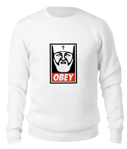 Заказать свитшот в Москве. Женский свитшот хлопковый Kirill OBEY от LINGAM ART | lingam.ord@gmail.com - готовые дизайны и нанесение принтов.