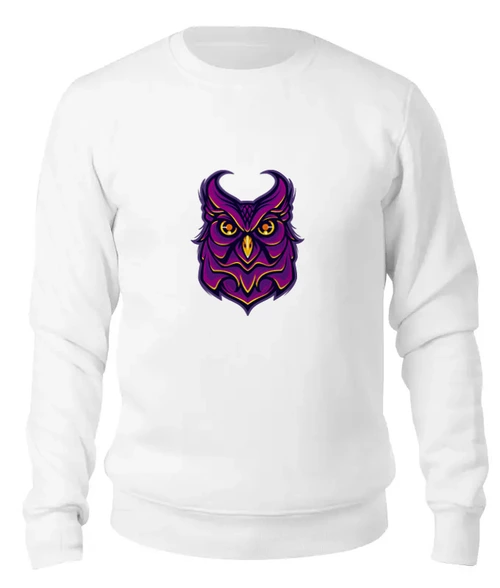 Заказать свитшот в Москве. Женский свитшот хлопковый Ночная Сова (Owl) от trugift - готовые дизайны и нанесение принтов.