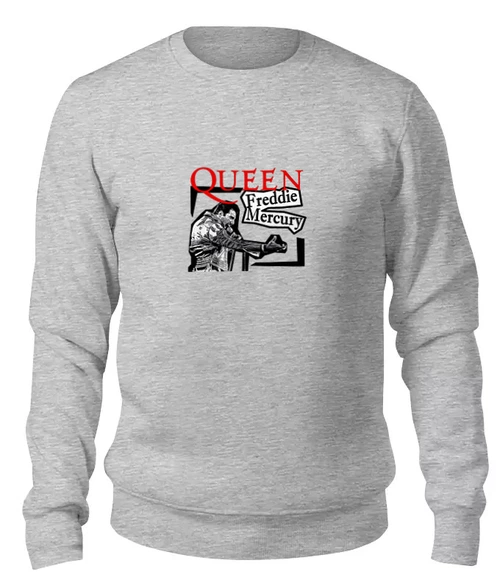 Заказать свитшот в Москве. Женский свитшот хлопковый Freddie Mercury - Queen от Leichenwagen - готовые дизайны и нанесение принтов.