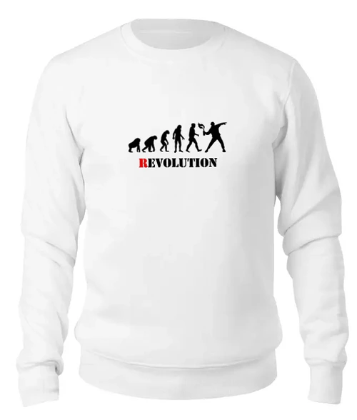 Заказать свитшот в Москве. Женский свитшот хлопковый Evolution - Revolution от Leichenwagen - готовые дизайны и нанесение принтов.