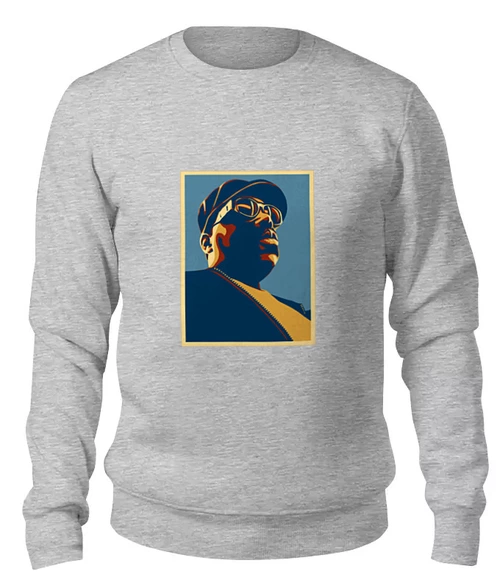 Заказать свитшот в Москве. Женский свитшот хлопковый The Notorious B.I.G. от coolmag - готовые дизайны и нанесение принтов.