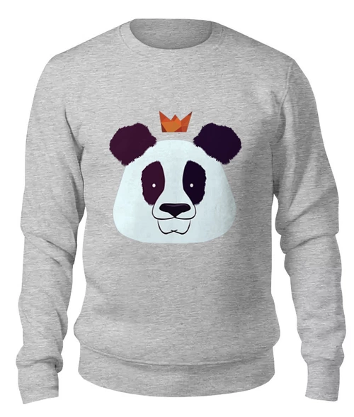 Заказать свитшот в Москве. Женский свитшот хлопковый Король панда от cherdantcev - готовые дизайны и нанесение принтов.
