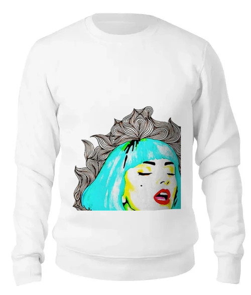 Заказать свитшот в Москве. Женский свитшот хлопковый Lady Gaga от tatianany - готовые дизайны и нанесение принтов.