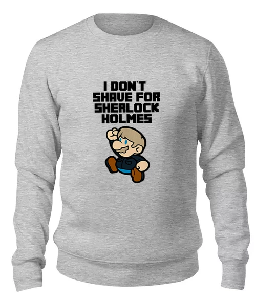Заказать свитшот в Москве. Женский свитшот хлопковый Mario x Sherlock Holmes от coolmag - готовые дизайны и нанесение принтов.