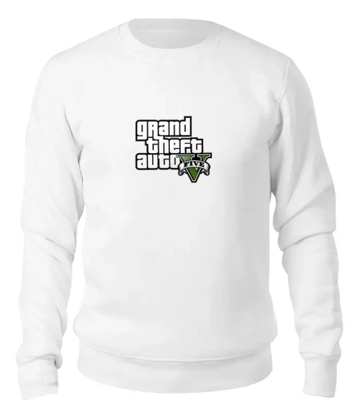 Заказать свитшот в Москве. Женский свитшот хлопковый Grand Theft Auto 5 от VashAdmin - готовые дизайны и нанесение принтов.