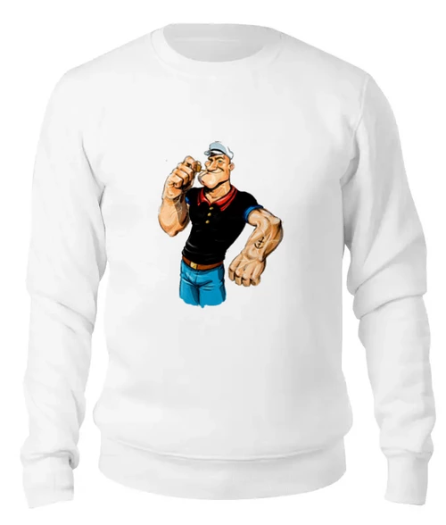 Заказать свитшот в Москве. Женский свитшот хлопковый Попай/Popeye от vita22 - готовые дизайны и нанесение принтов.