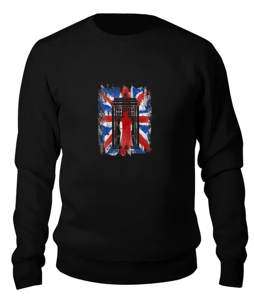 Заказать свитшот в Москве. Женский свитшот хлопковый 10th флаг UK (Доктор Кто) от printik - готовые дизайны и нанесение принтов.