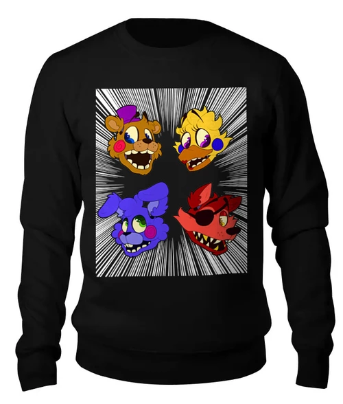 Заказать свитшот в Москве. Женский свитшот хлопковый Five Nights at Freddy's от balden - готовые дизайны и нанесение принтов.