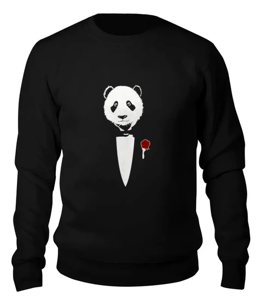 Заказать свитшот в Москве. Женский свитшот хлопковый Panda Godfather от skynatural - готовые дизайны и нанесение принтов.